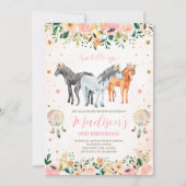 Invitation Anniversaire du Cheval Floral (Devant)