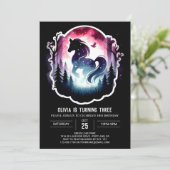 Invitation Anniversaire du Cheval Minimaliste Magique (Debout devant)