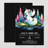Invitation Anniversaire du cheval moderne enchanté (Devant / Derrière)