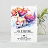 Invitation Anniversaire du Cheval Modifiable (Debout devant)