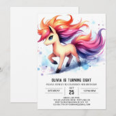 Invitation Anniversaire du Cheval Modifiable (Devant / Derrière)