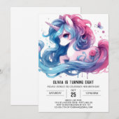 Invitation Anniversaire du Cheval Modifiable (Devant / Derrière)