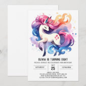 Invitation Anniversaire du Cheval numérique élégant (Devant / Derrière)
