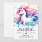 Invitation Anniversaire du cheval numérique enchanté (Devant / Derrière)