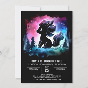 Invitation Anniversaire du Cheval numérique mignon