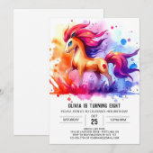 Invitation Anniversaire du cheval numérique moderne (Devant / Derrière)