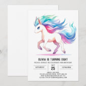 Invitation Anniversaire du cheval numérique moderne (Devant / Derrière)