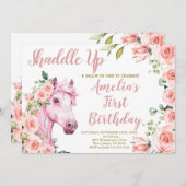 Invitation Anniversaire du Cheval Rose, Anniversaire de la Fi (Devant / Derrière)