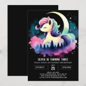Invitation Anniversaire du Cheval Whimsical (Devant / Derrière)