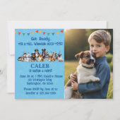 Invitation Anniversaire du chien chiot personnalisé (Devant)