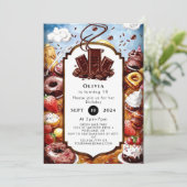 Invitation Anniversaire du chocolat magique Pastel (Debout devant)