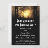 Invitation Anniversaire du cimetière d'Halloween (Devant)