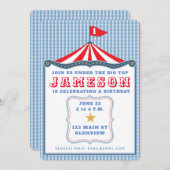 Invitation Anniversaire du cirque (Devant / Derrière)