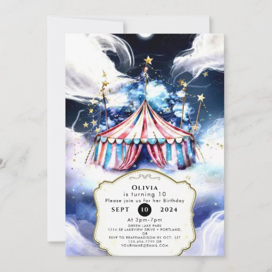 Invitation Anniversaire du Cirque de l'Aquarelle (Devant)