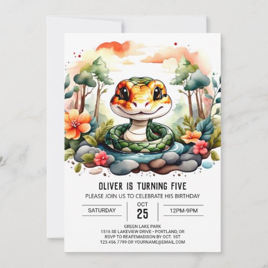 Invitation Anniversaire du Cobra en ligne (Devant)