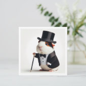 Invitation Anniversaire du cochon de Guinée, graduation du co (Debout devant)