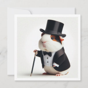 Invitation Anniversaire du cochon de Guinée, graduation du co