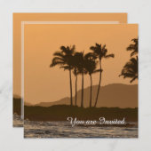 Invitation Anniversaire du coucher de soleil de Kauai (Devant / Derrière)