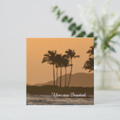 Invitation Anniversaire du coucher de soleil de Kauai (Debout devant)