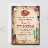 Invitation Anniversaire du cowboy du Rodéo Occiden (Devant)