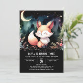 Invitation Anniversaire du Cute Pastel Fox (Debout devant)