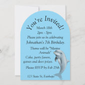 Invitation Anniversaire du dauphin (Dos)