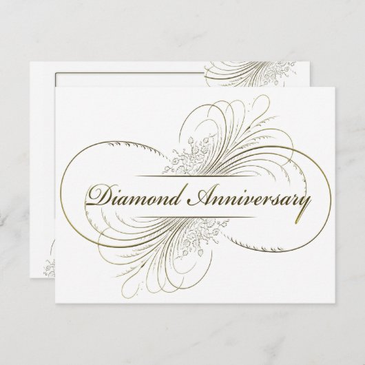 Invitation Anniversaire du diamant (Devant / Derrière)