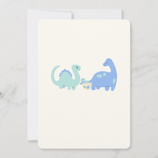 Invitation Anniversaire du dinosaure à un saurus (Dos)