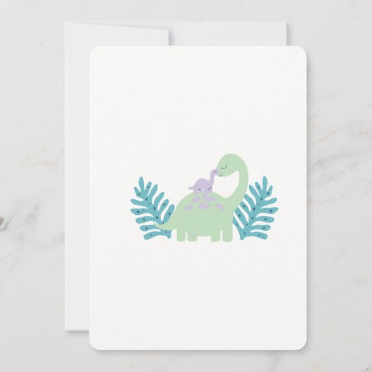 Invitation Anniversaire du dinosaure à un saurus (Dos)