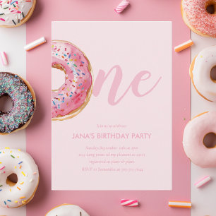 Invitation Anniversaire du Donut rose