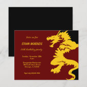 Invitation Anniversaire du dragon (Devant / Derrière)