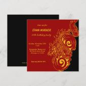 Invitation Anniversaire du dragon (Devant / Derrière)