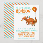 Invitation Anniversaire du dragon (Devant / Derrière)