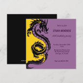 Invitation Anniversaire du dragon (Devant / Derrière)