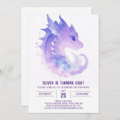 Invitation Anniversaire du dragon (Devant / Derrière)