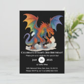 Invitation Anniversaire du dragon arc-en-ciel (Debout devant)