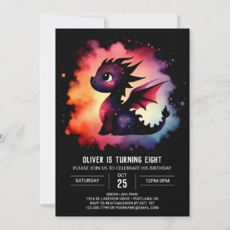 Invitation Anniversaire du dragon brillant