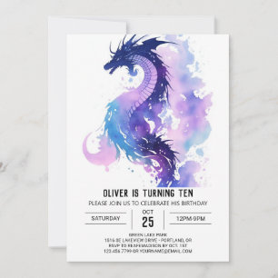 Invitation Anniversaire du Dragon de Fierce Magique