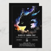 Invitation Anniversaire du dragon de Whimsical (Devant / Derrière)