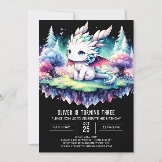 Invitation Anniversaire du Dragon Digital Nature (Devant)