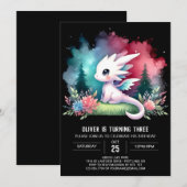 Invitation Anniversaire du dragon enchanté (Devant / Derrière)