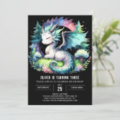 Invitation Anniversaire du dragon magique pour enfants (Debout devant)
