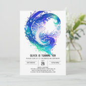 Invitation Anniversaire du Dragon médiéval (Debout devant)