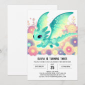 Invitation Anniversaire du dragon Modèle (Devant / Derrière)