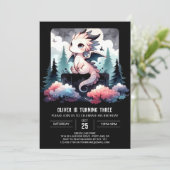 Invitation Anniversaire du dragon Modèle sauvage (Debout devant)