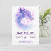 Invitation Anniversaire du dragon modifiable (Debout devant)