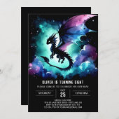 Invitation Anniversaire du dragon peint (Devant / Derrière)