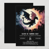 Invitation Anniversaire du dragon peint (Devant / Derrière)