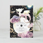 Invitation Anniversaire du dragon radieux magique (Debout devant)
