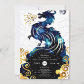 Invitation Anniversaire du dragon radieux magique (Devant)